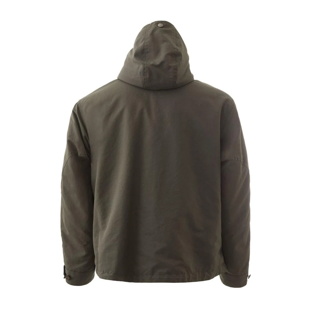 Lardini Legergroene Katoenen Jas Green Heren