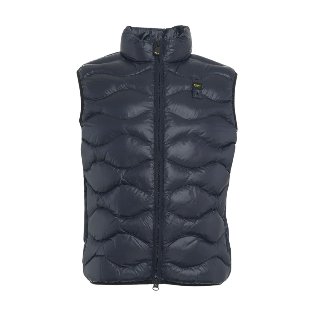 Blauer Blauwe Gewatteerde Vest Aw24 Blue Heren