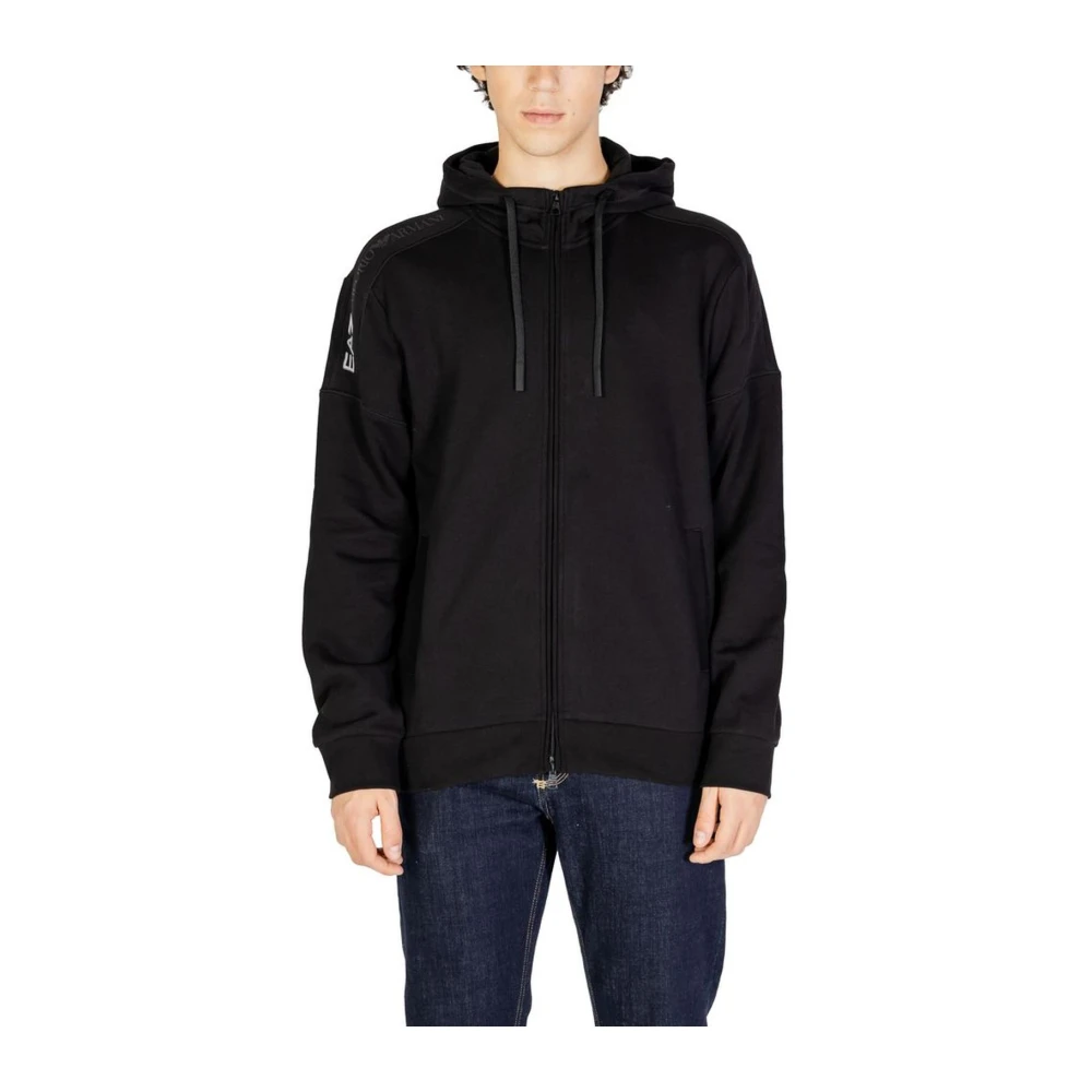 Emporio Armani EA7 Katoenmix Sweater Mannen Collectie Black Heren