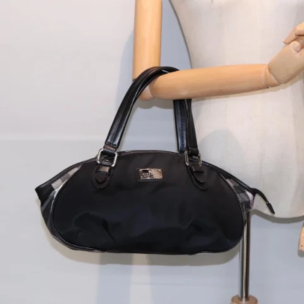 Burberry Vintage Pre-owned Canvas handbags Black Dames