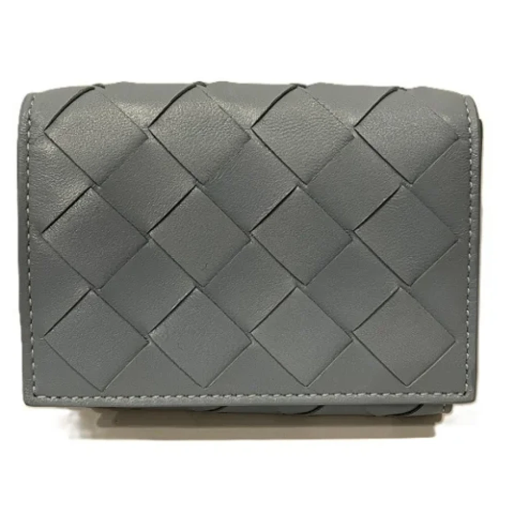 Bottega Veneta Vintage Pre-owned Leather wallets Gray Dames