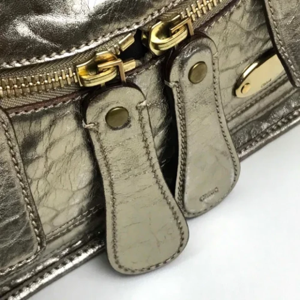 Chloé Pre-owned Leather handbags Gray Dames
