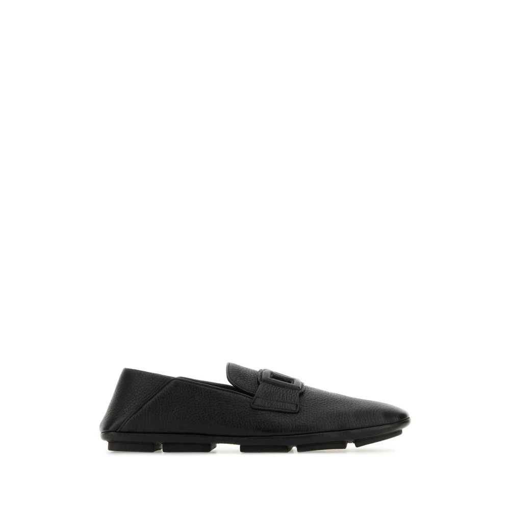 Dolce & Gabbana Svarta läder Driver loafers Black, Herr