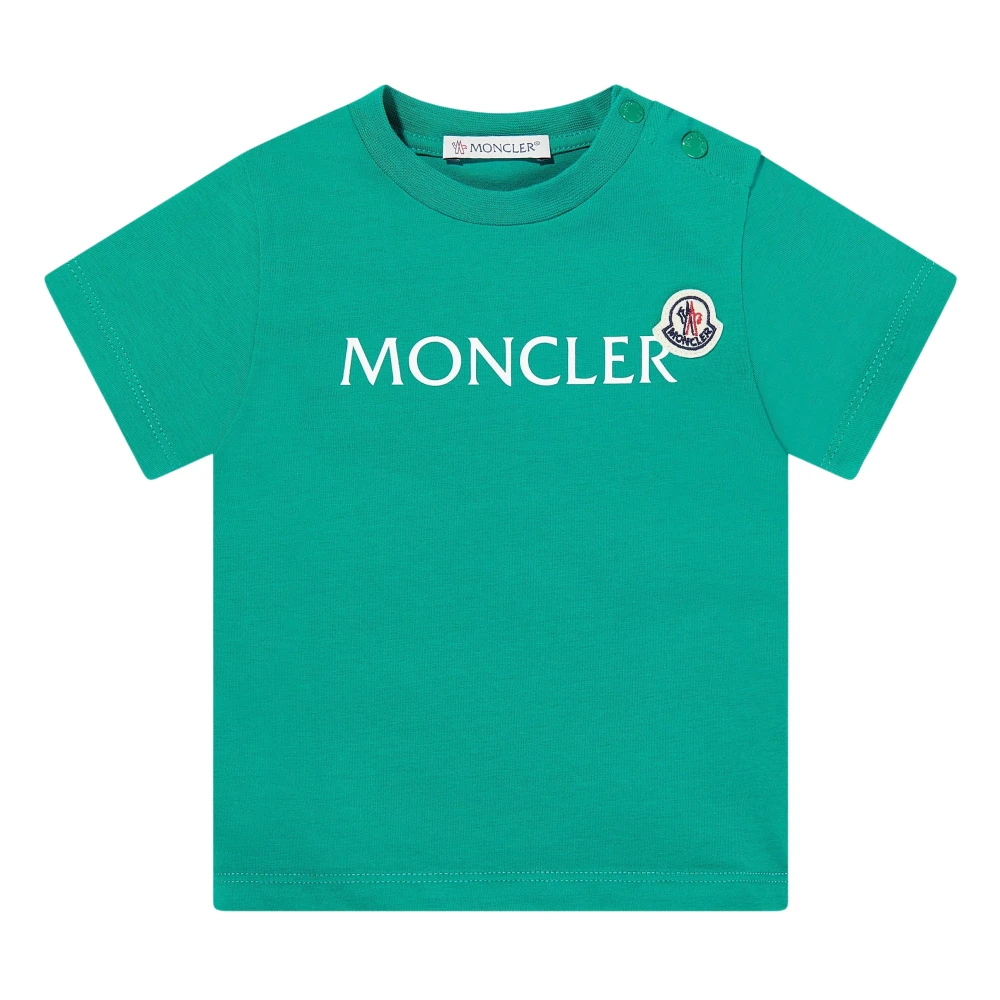 Moncler Men's Green T-Shirts, 18 M, Logo T-Shirt