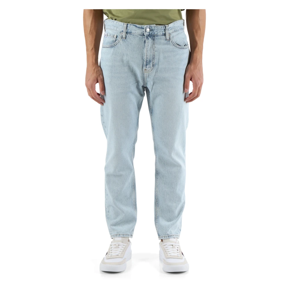 Calvin Klein Jeans Dad Fit Cropped Jeans Vijf Zakken Blue Heren