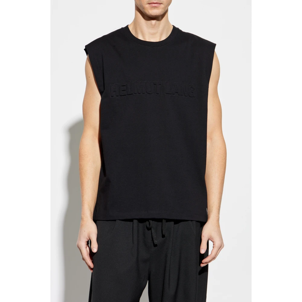 Helmut Lang T-shirt met logo Black Heren