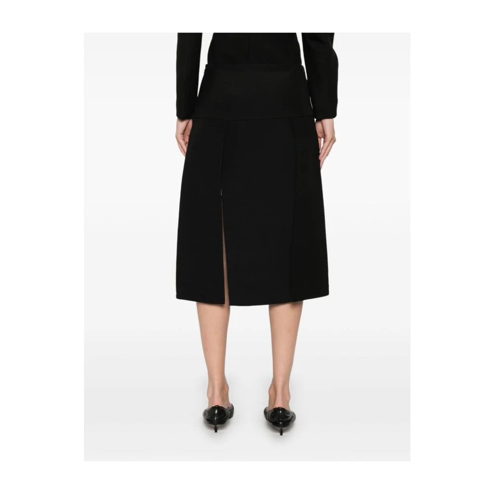 Khaite Zwarte Rok Elegant Comfortabele Modestatement Black Dames