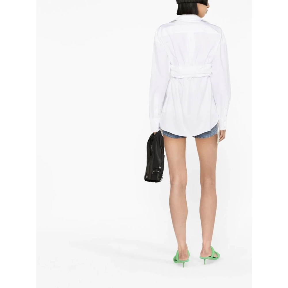 alexander wang Gerimpelde Taille Lange Mouwen Shirt White Dames