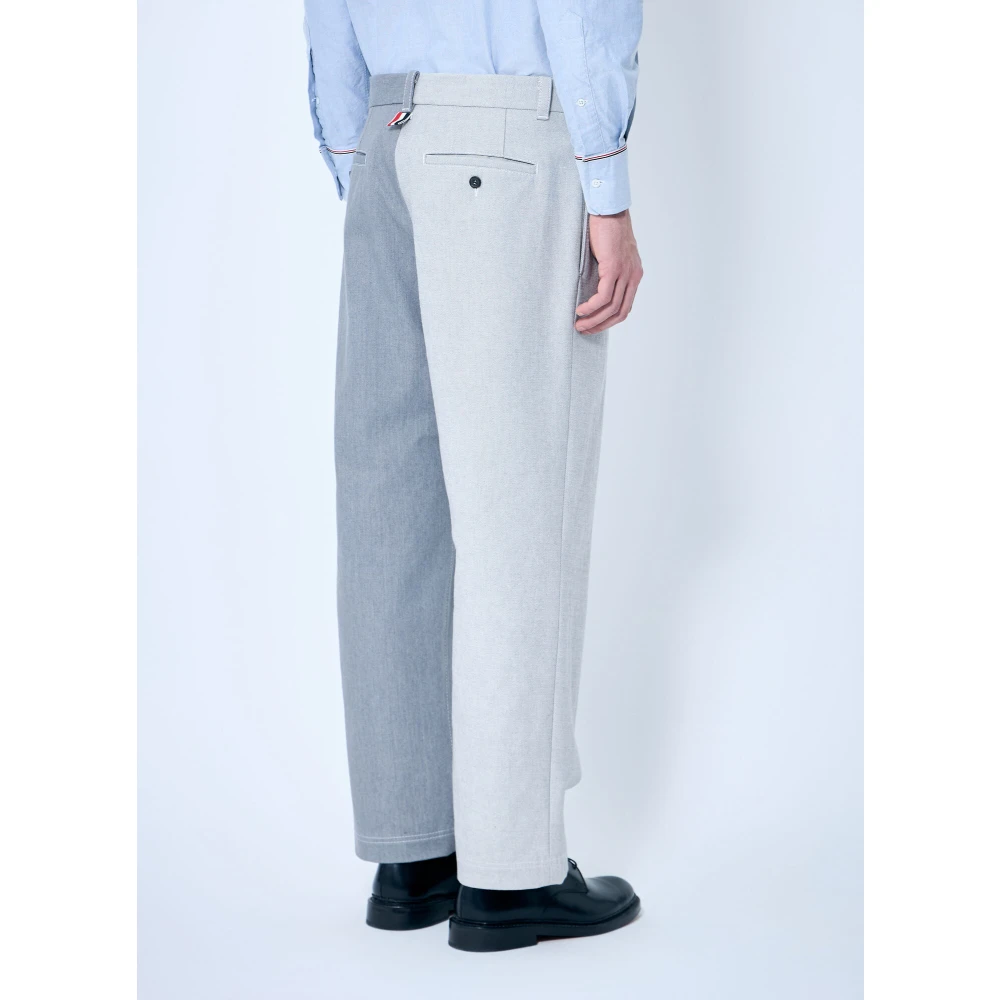 Thom Browne Contrastpaneel Pantalon Gray Heren