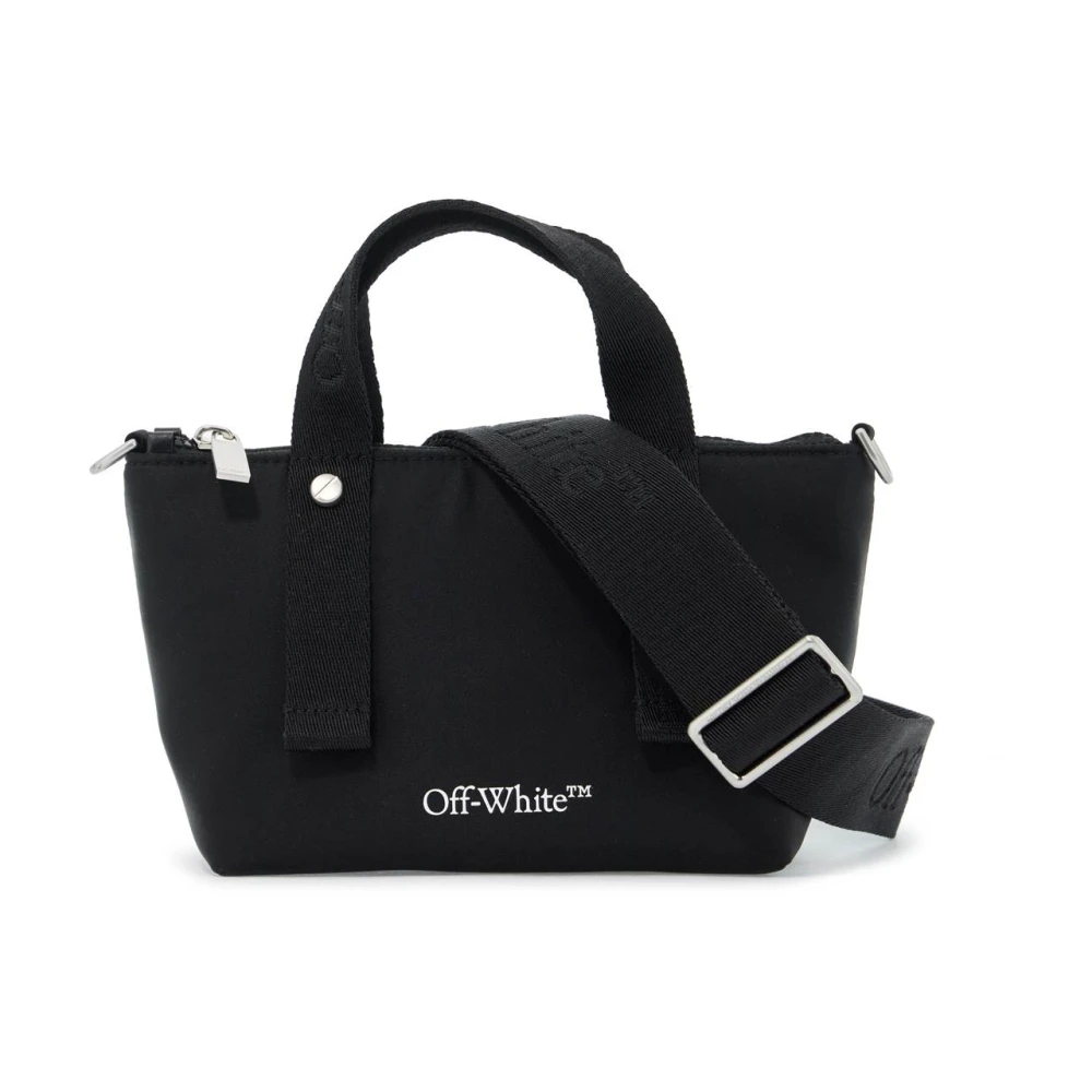 Off White Stijlvolle Mini Tote Tas Black Dames