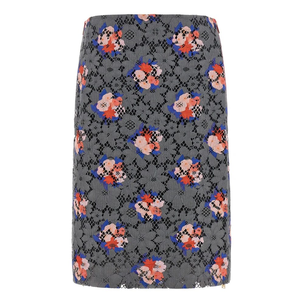 Fendi Women's Gray Lace Midi Skirt - Pencil Skirts - M - Skirts