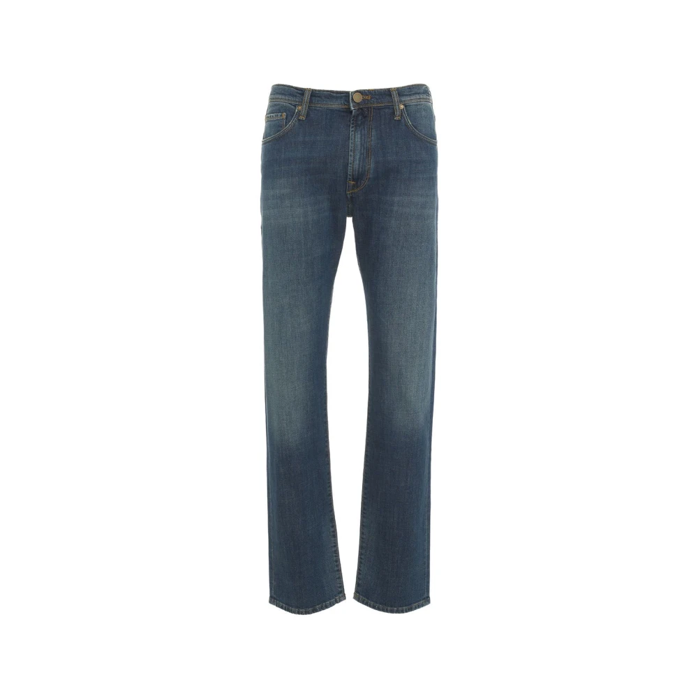 Incotex Blauwe Regular Fit Jeans Aw24 Blue Heren
