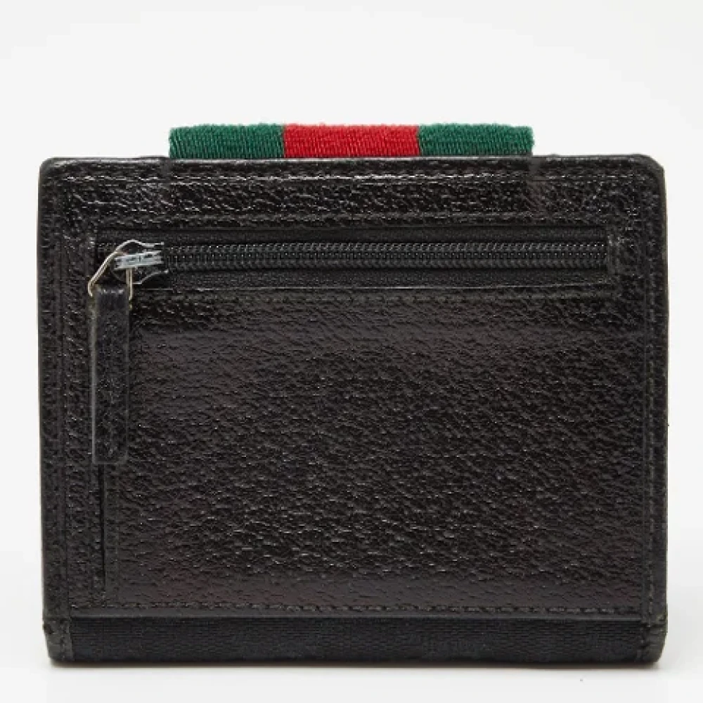 Gucci Vintage Pre-owned Canvas wallets Black Dames