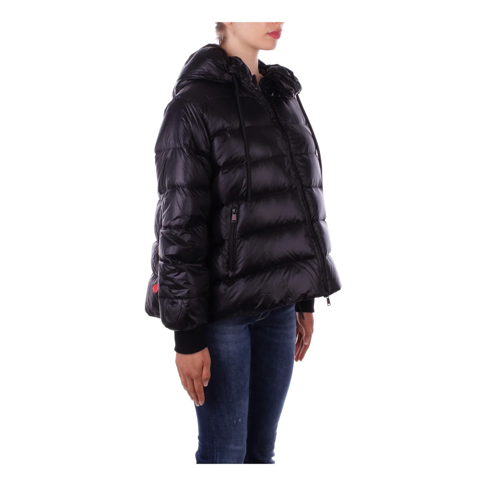 Afterlabel Zwarte jas met capuchon en ritssluiting Black Dames