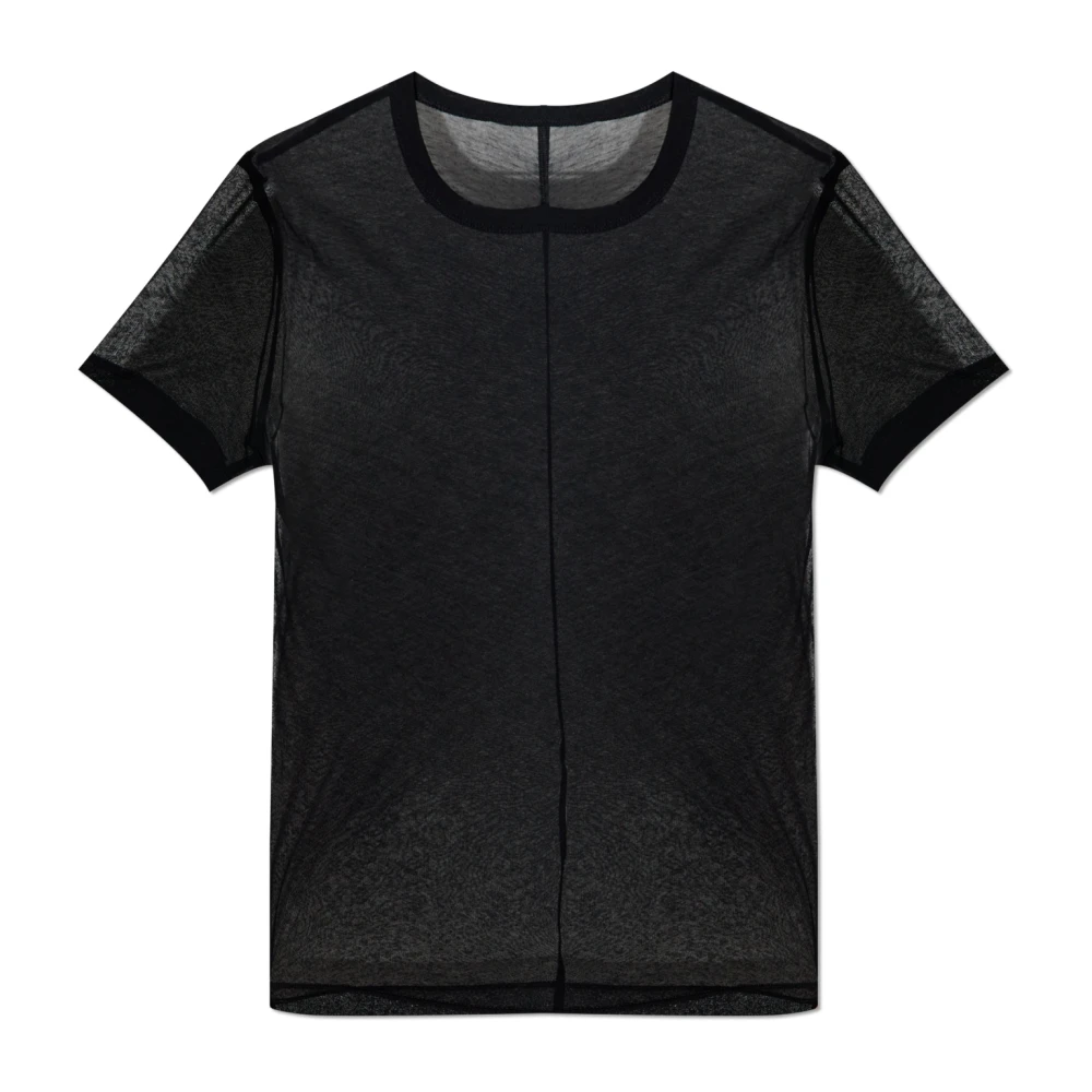 Helmut Lang Transparante T-shirt Black Dames
