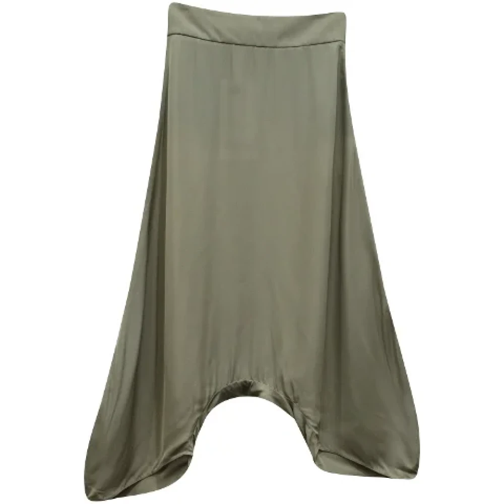 Yves Saint Laurent Vintage Pre-owned Silk bottoms Gray Dames