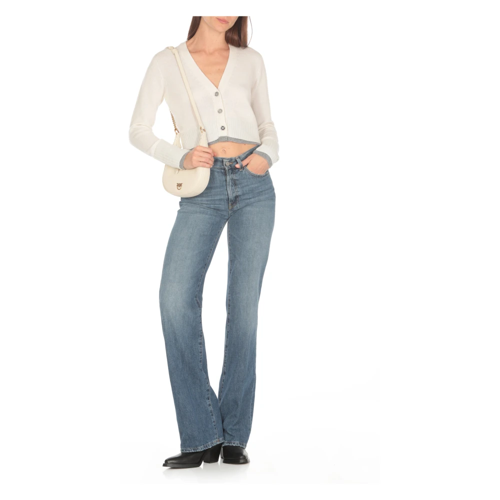 pinko Witte Wollen Vest V-Hals Trui White Dames