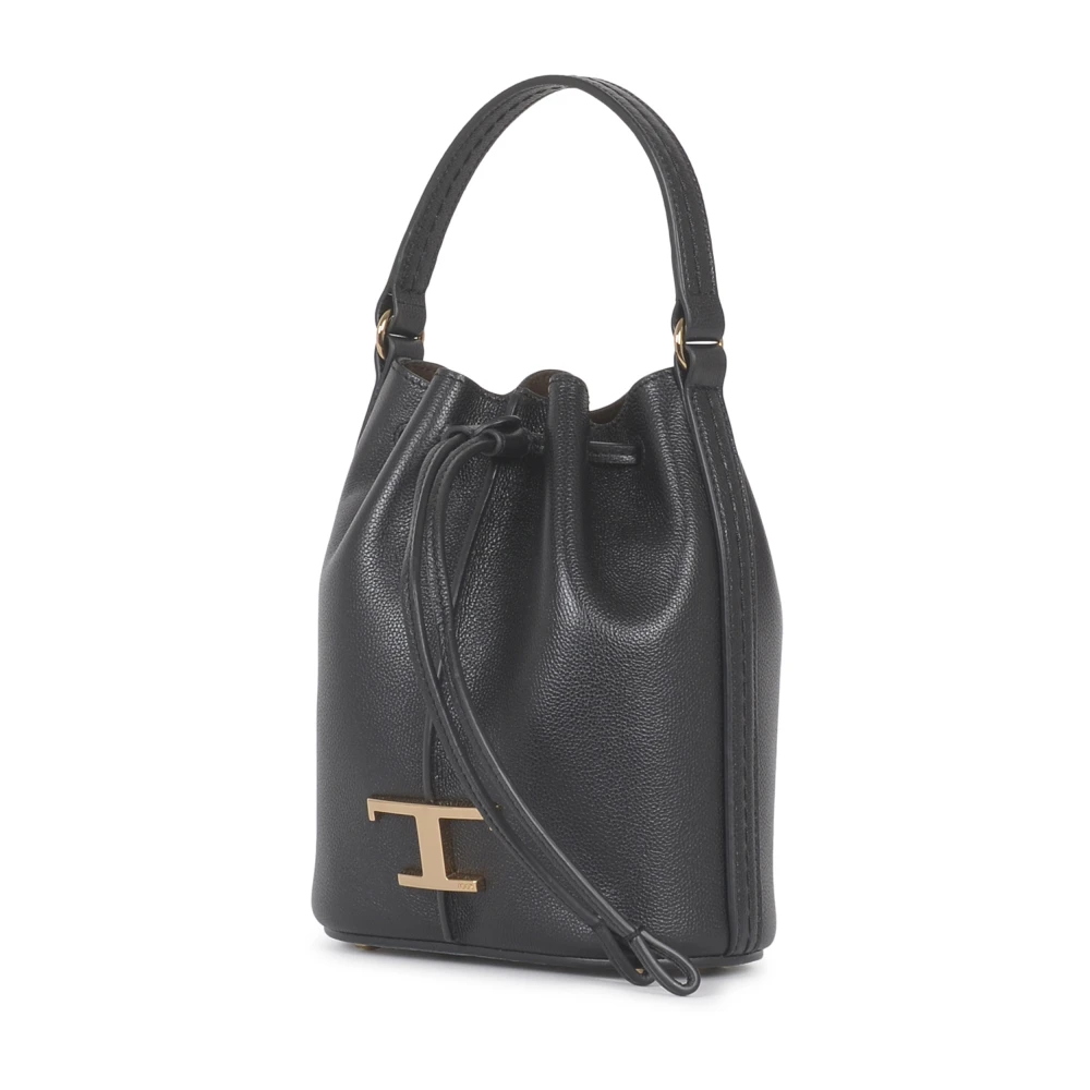 TOD'S Zwarte Micro Secchiello Tassen Black Dames