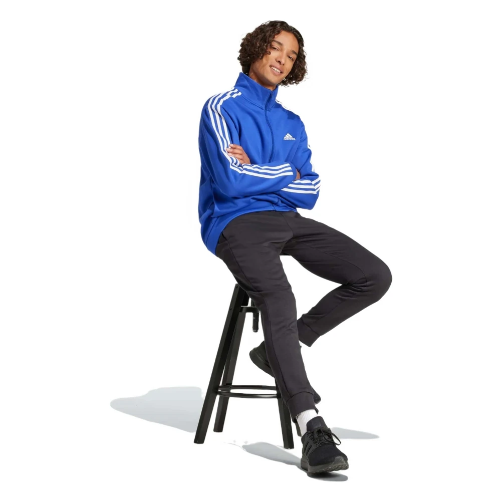 Adidas Basic Fleece 3 strepen Tracksuit Blue Heren