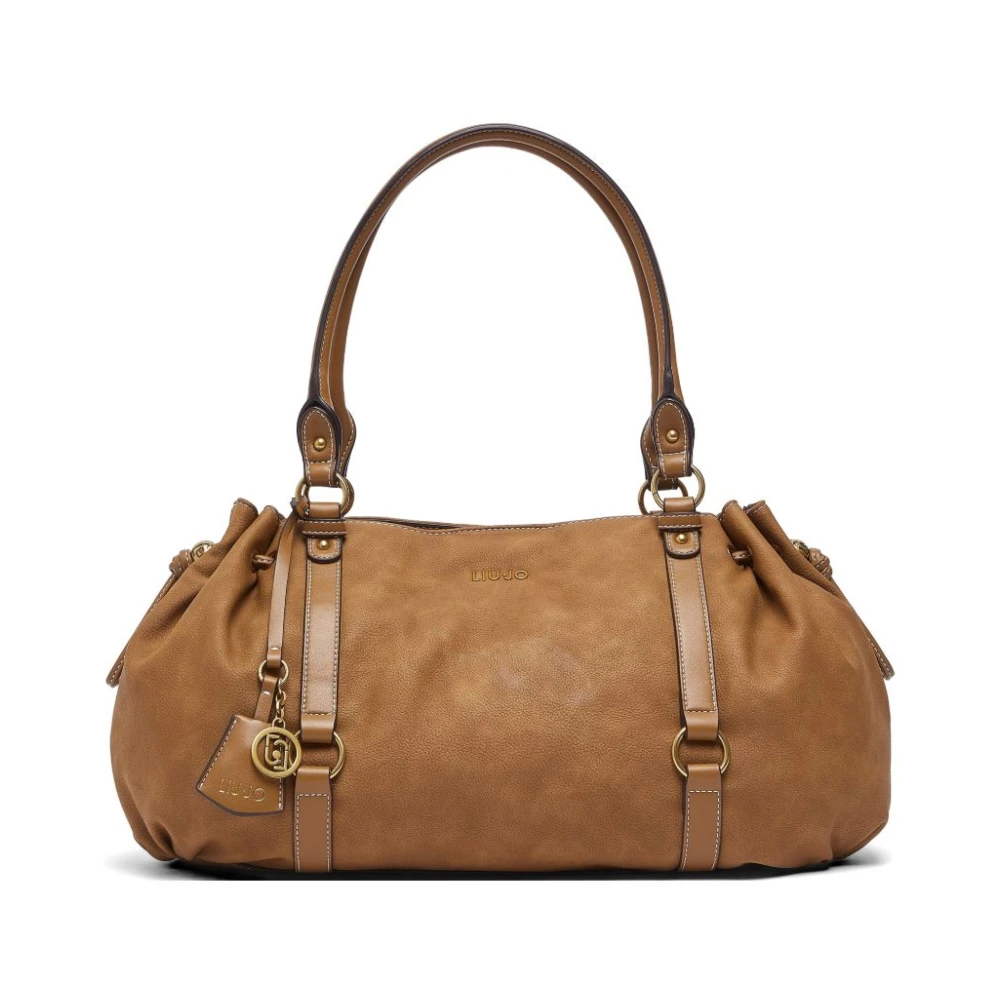 Liu Jo Women's Brown Handbags, One Size, Tote Bag With Logo Charm