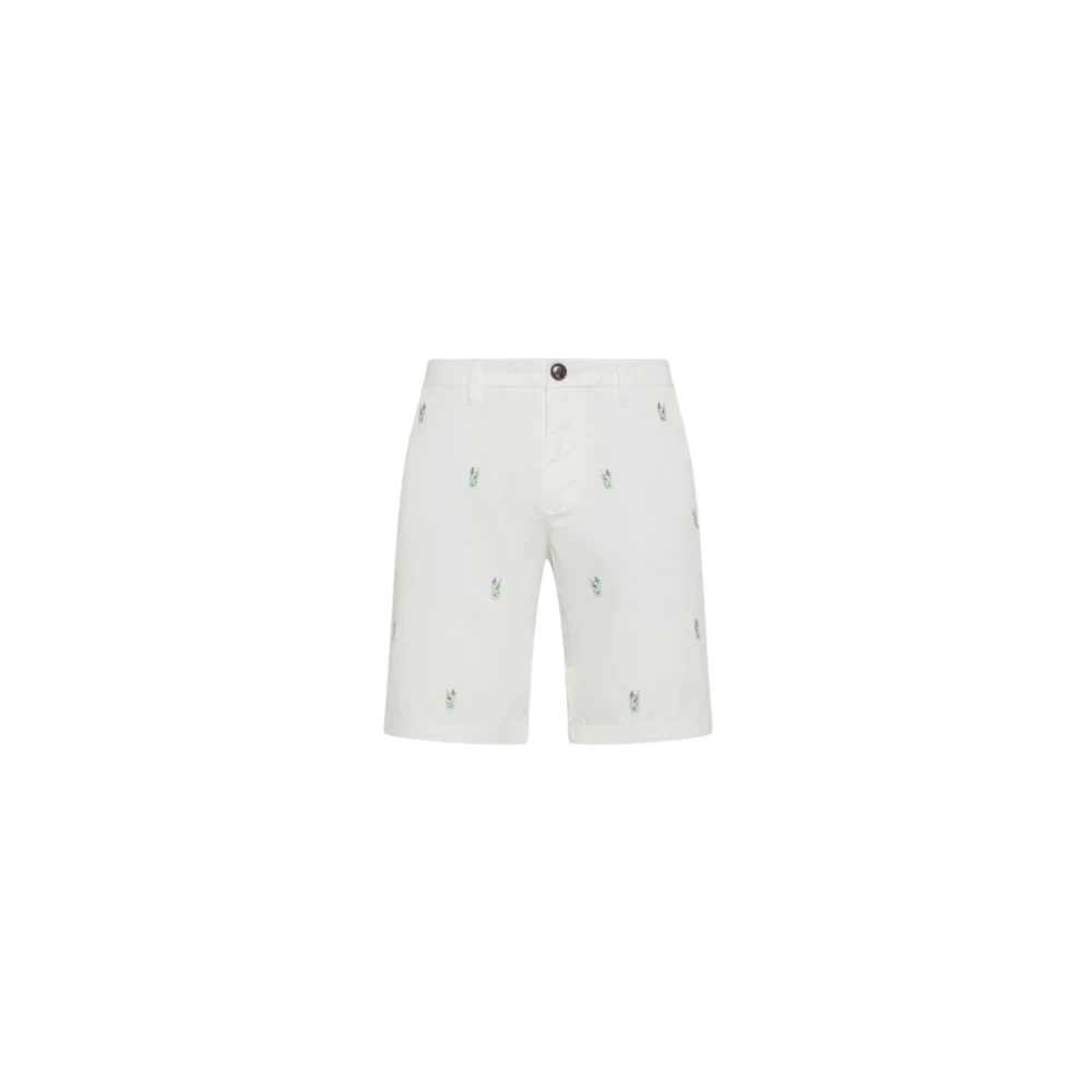 Sun68 Katoenen Bermuda Shorts White Heren