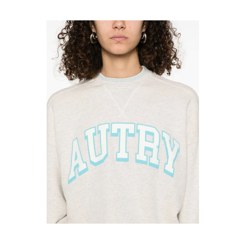 Autry Heathergrijze Sweater met Ronde Hals Gray Dames