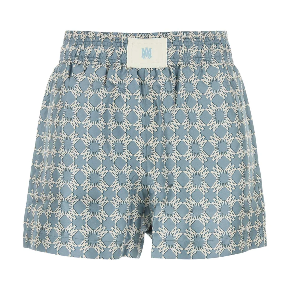 Amiri Zijden Bedrukte Shorts Multicolor Dames