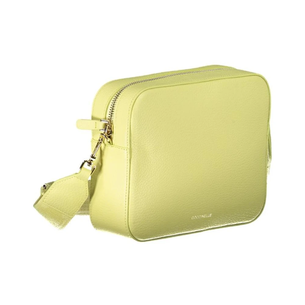 Coccinelle Gele Leren Crossbody Tas Stijlvol Yellow Dames