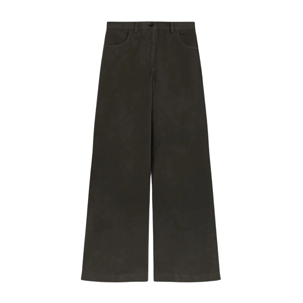 Aspesi Hoge taille corduroy stretch broek Brown Dames