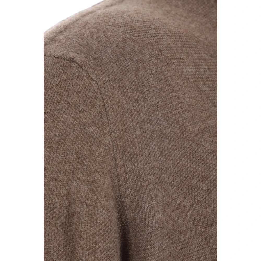 Moncler Grafische Wol Kasjmier Trui Brown Heren