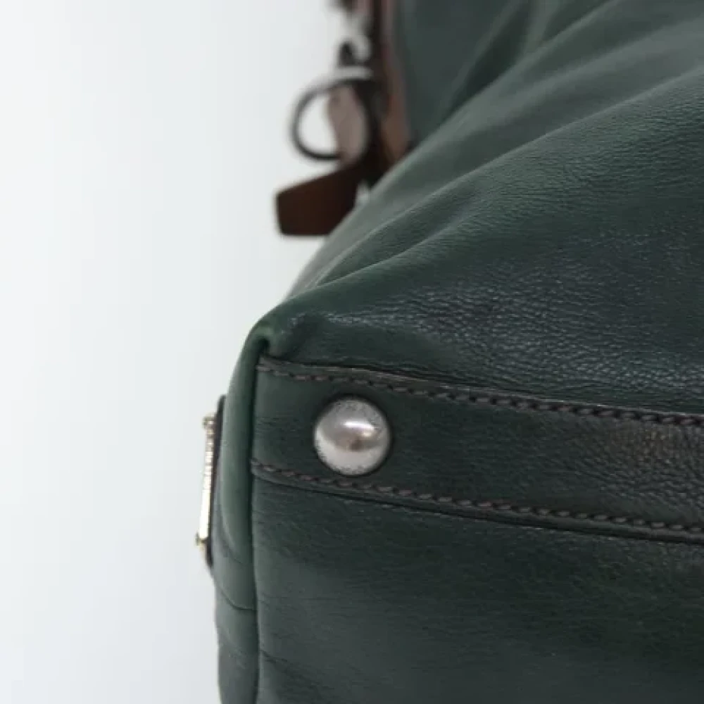 Prada Vintage Pre-owned Leather prada-bags Green Dames