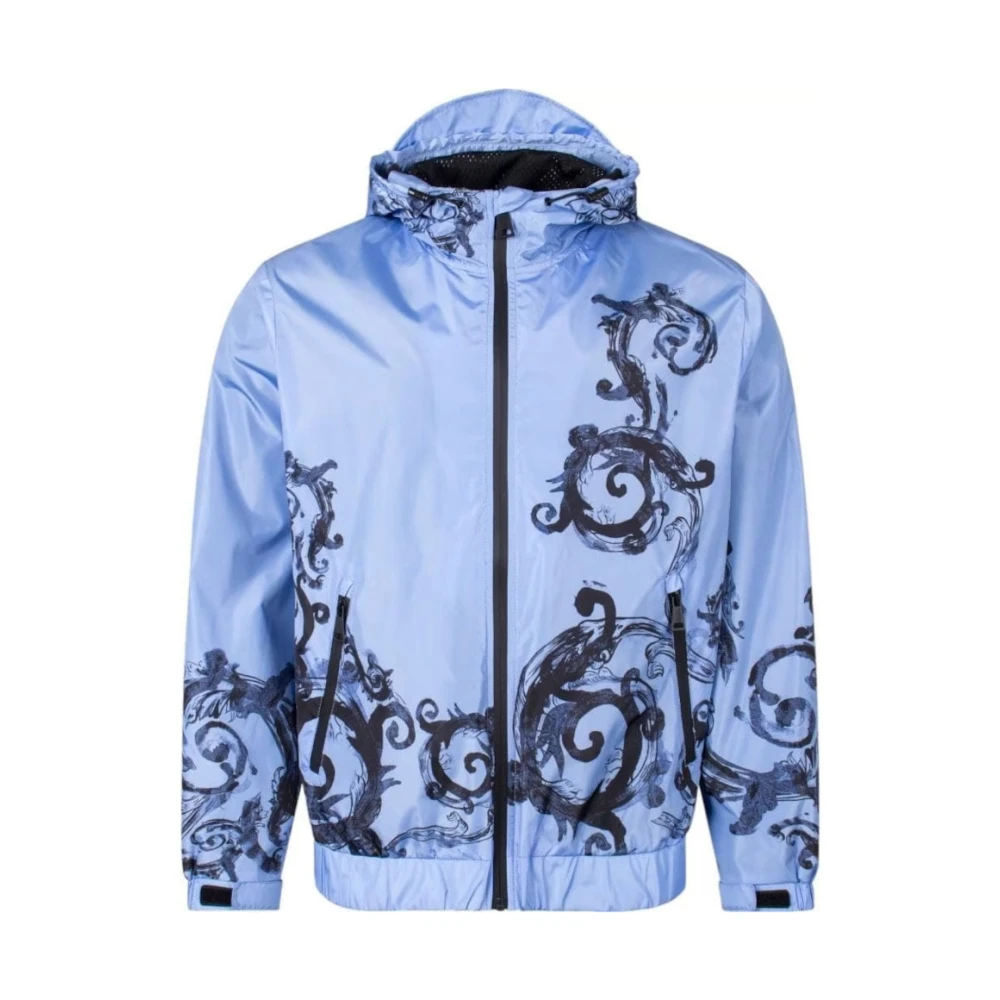 Versace Jeans Couture Barocco Print Jas Blue Heren