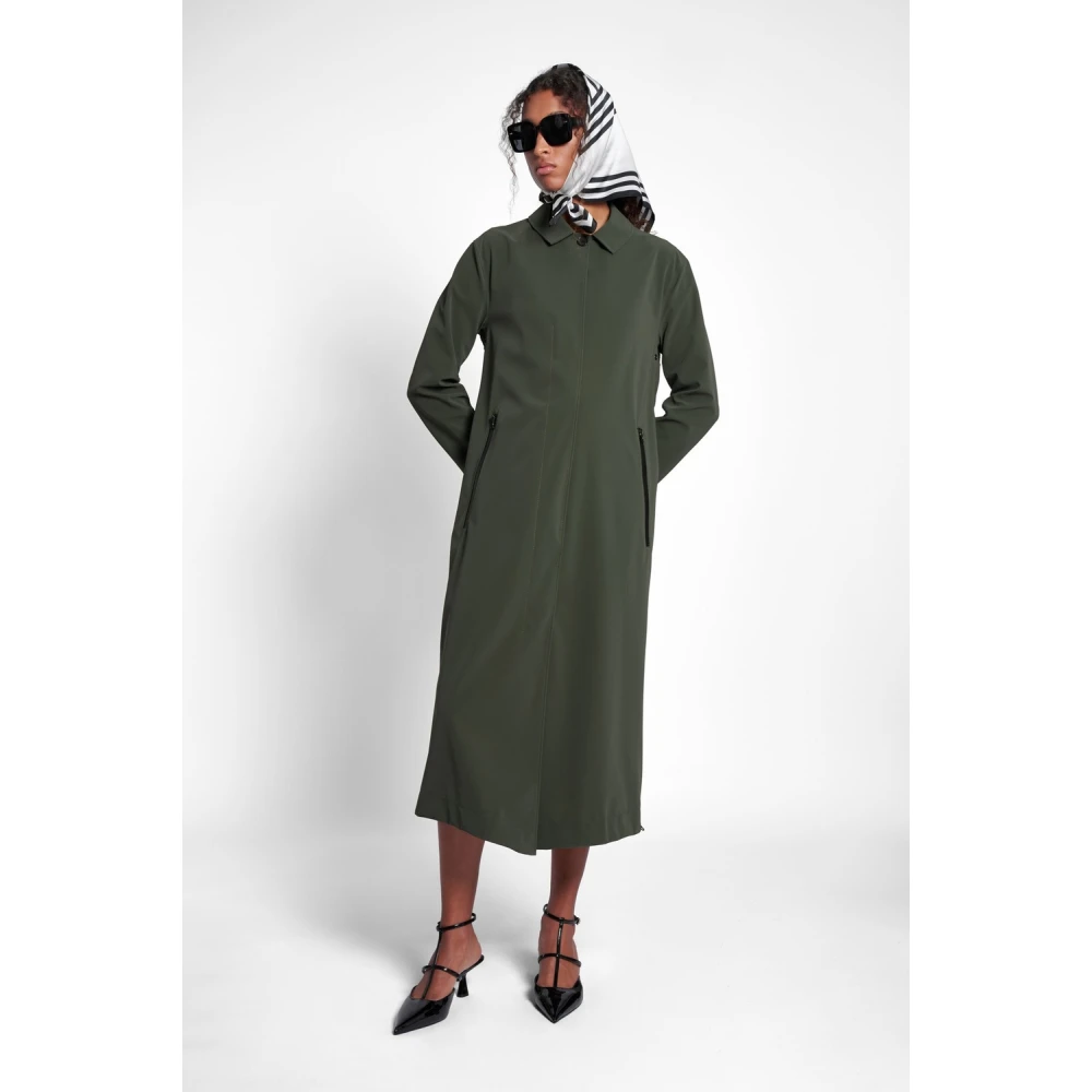 Stutterheim Matte Lange Regenjas voor Vrouwen Green Dames