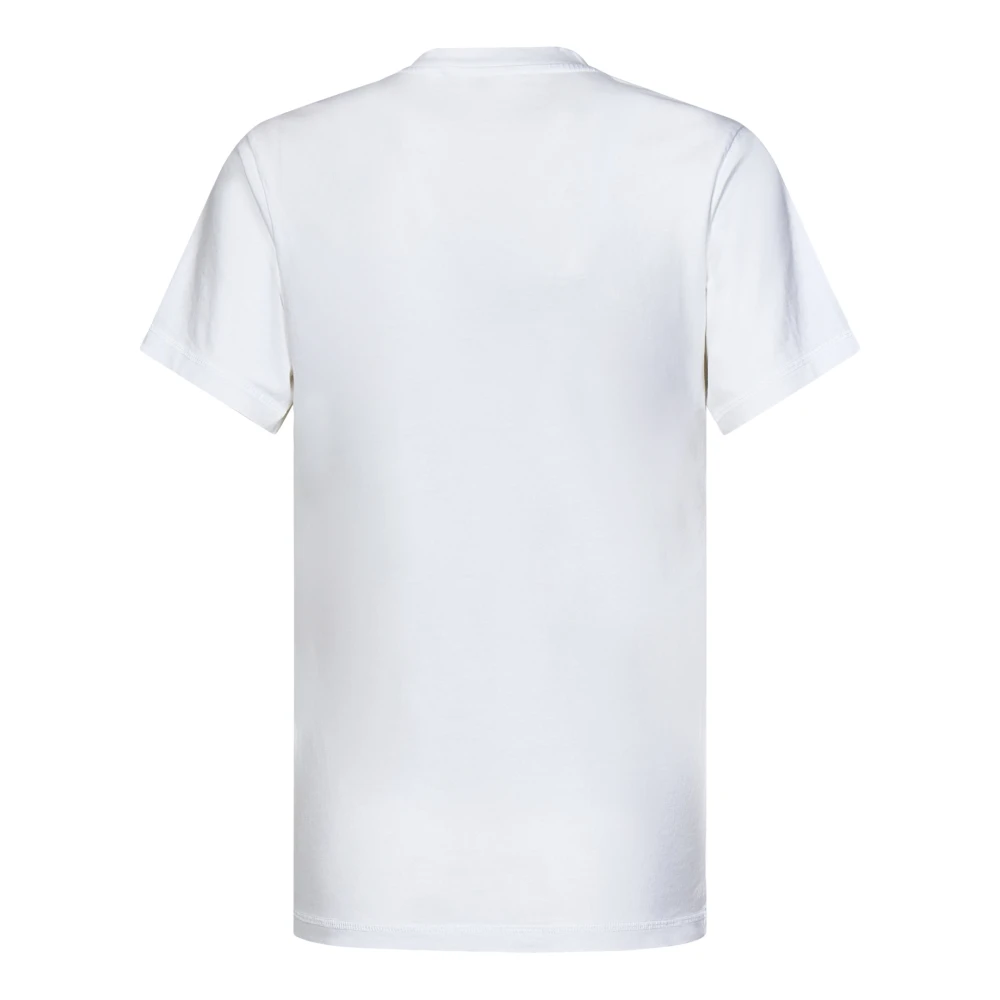 Victoria Beckham Chique Wit T-shirt met Zwart Logo White Dames