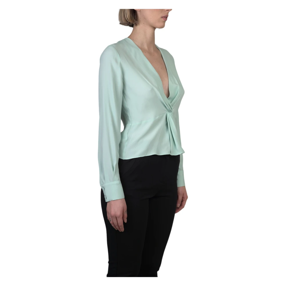 pinko Zijden blouse in E51Verde Green Dames
