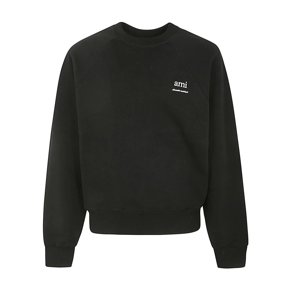 Ami Paris Zwarte Sweatshirt AM Stijl 001 Black Heren