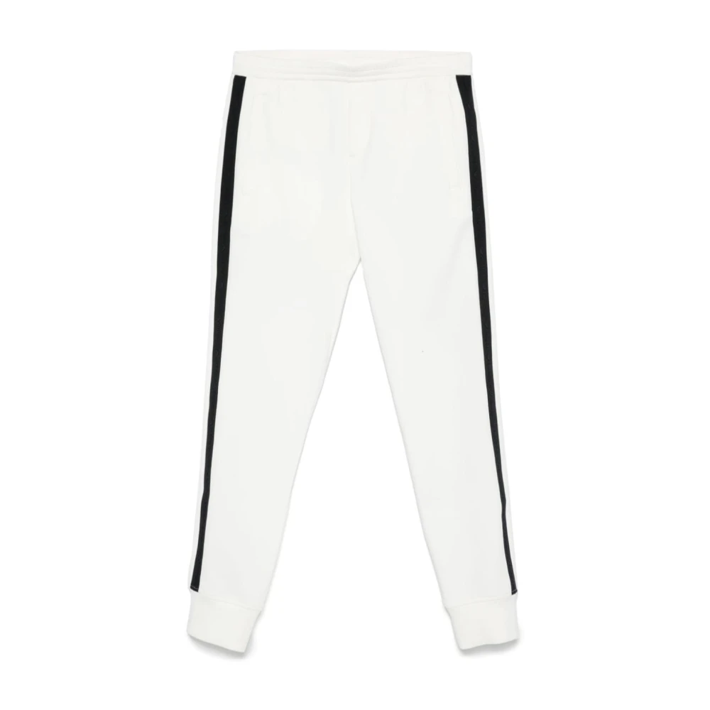 Emporio Armani Witte Joggerbroek met Zwarte Banden White Heren