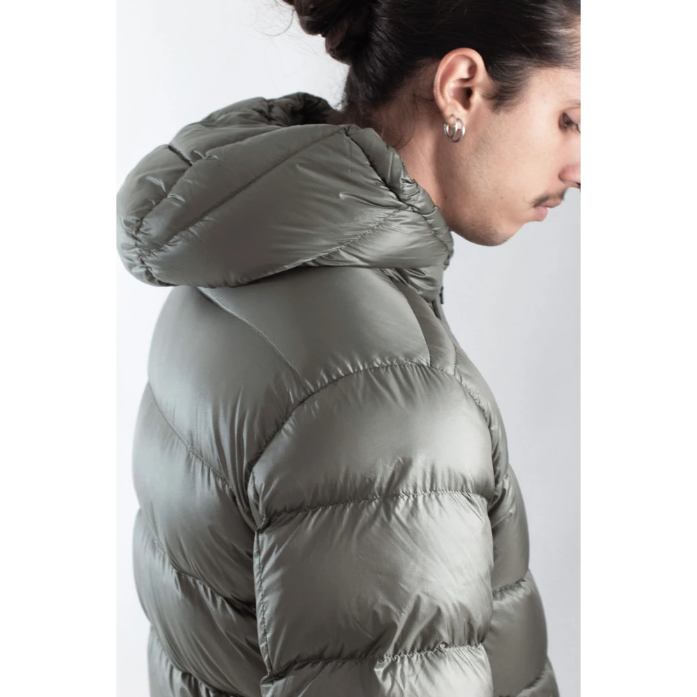 Afterlabel Glanzende Hooded Donsjas Green Heren