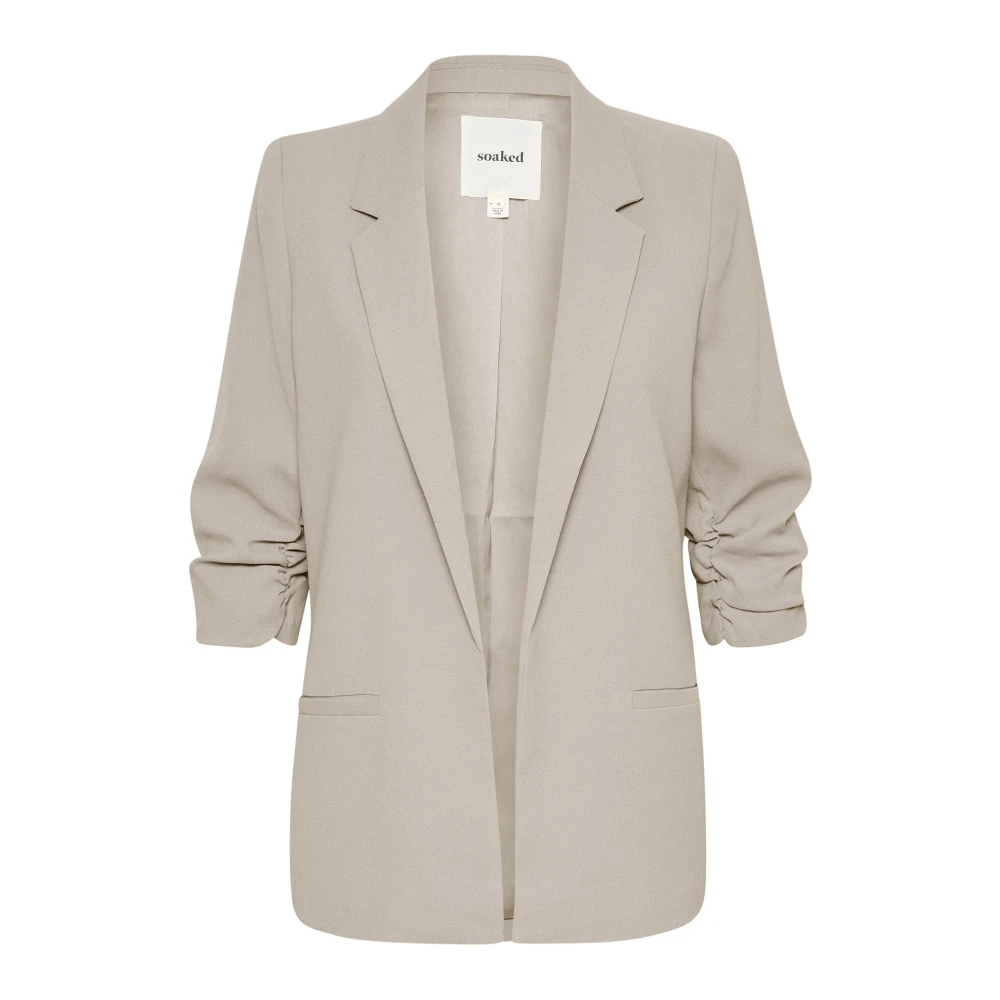Soaked in Luxury Stijlvolle Blazer Jas Shadow Gray Dames