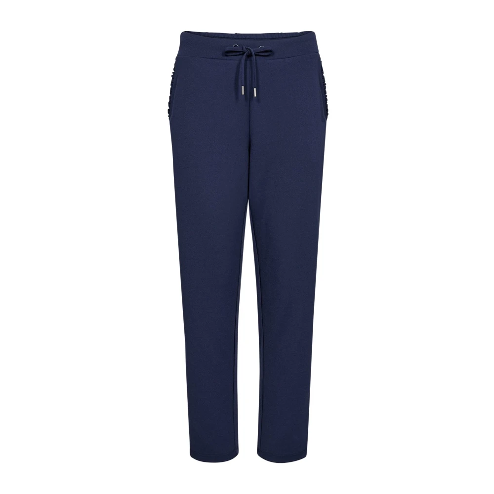 Soyaconcept Blauwe Comfortabele Gerecyclede Polyesterbroek Blue Dames