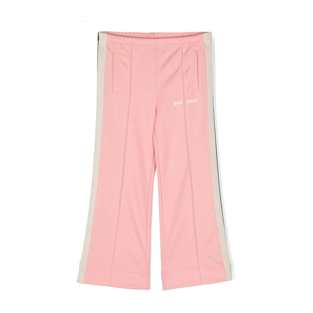 Palm Angels Rosa Techno Flicka Byxor Tillverkade i Italien Pink, Flicka