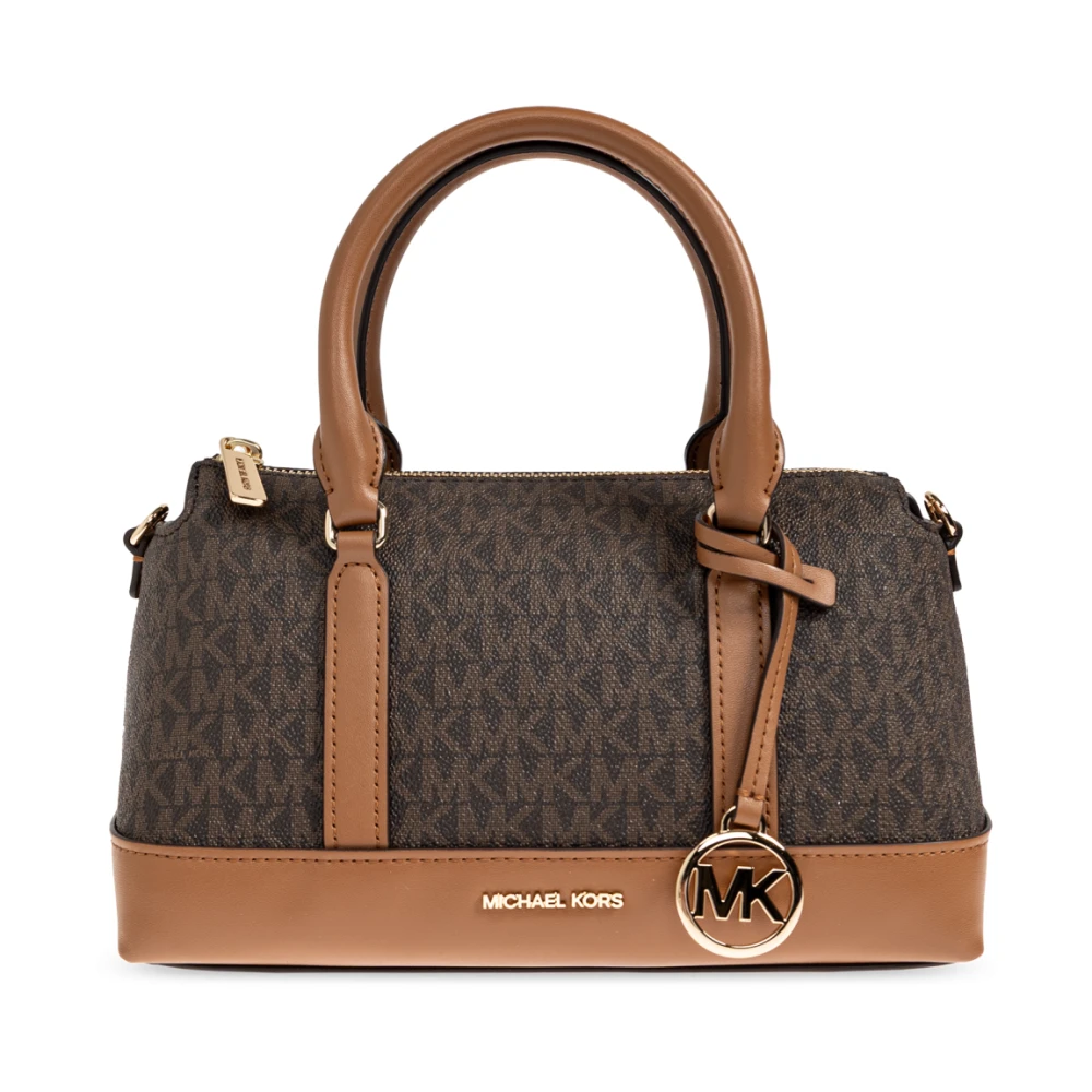 Michael Kors Women's Brown Andie Small Signature Logo Satchel - Handbags - One Size - Bags