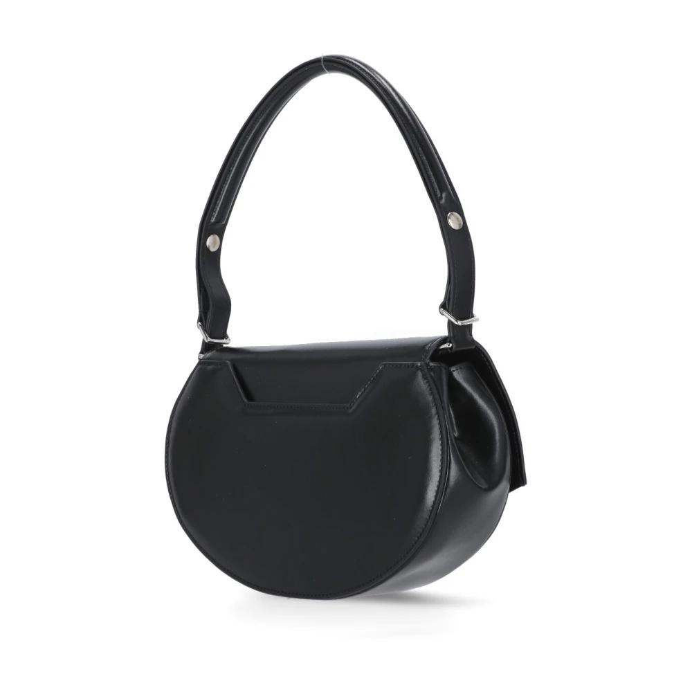 Vivienne Westwood Zwarte Leren Schoudertas Black Dames