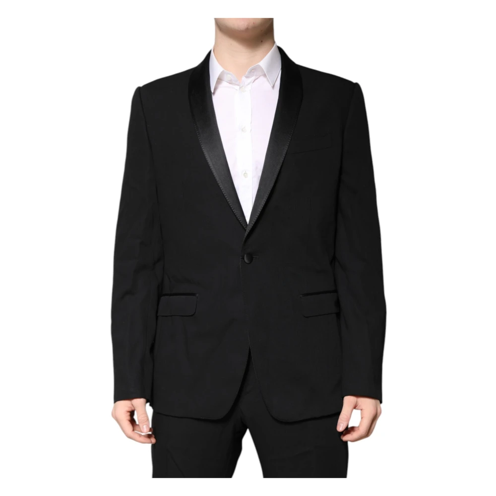 Dolce & Gabbana Men's Black Wool Single Breasted Suit