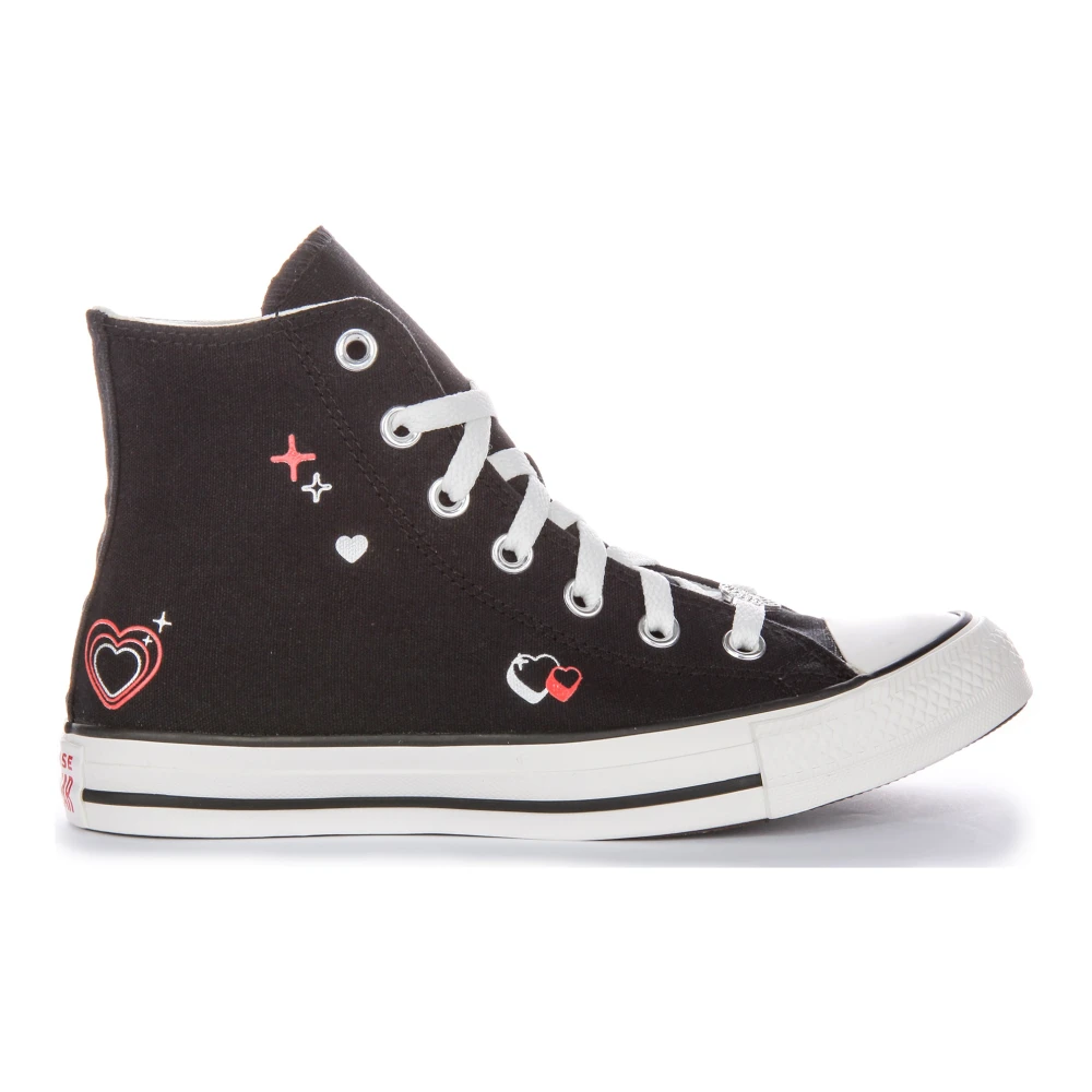 Converse Women's Black Sneakers,, Heart 2K Trainers Size 6 Uk