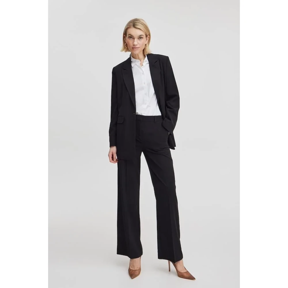 b.Young Zwarte casual blazer Black Dames