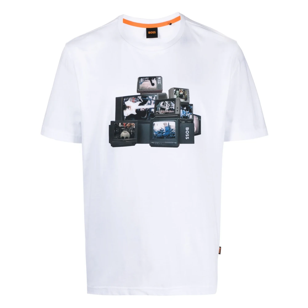 Hugo Boss Tee-Mushroom Grafisch T-Shirt White Heren