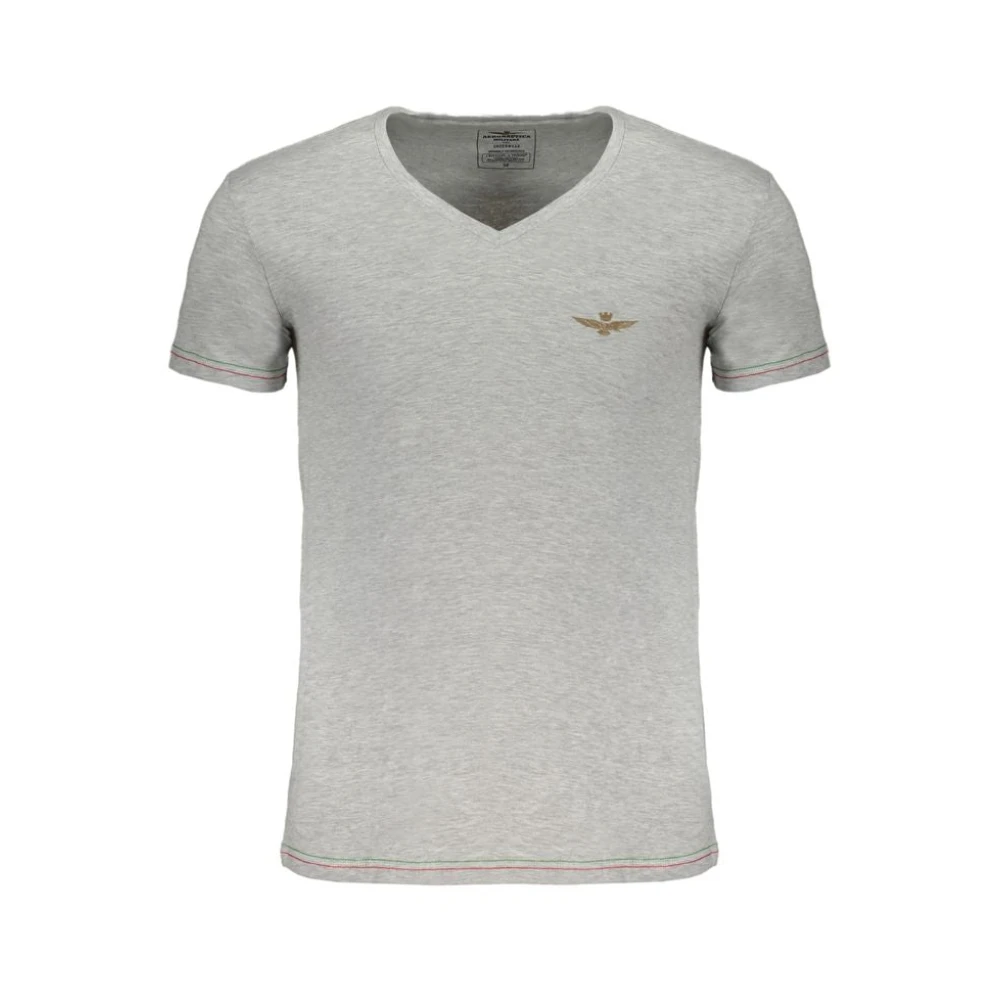 Aeronautica Militare Hombre Gris Camisetas, Talla: M