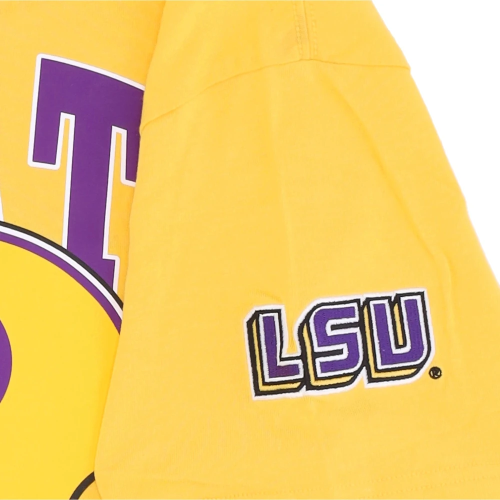 Mitchell & Ness LSU Tigers Basketball Team T-Shirt Yellow Heren
