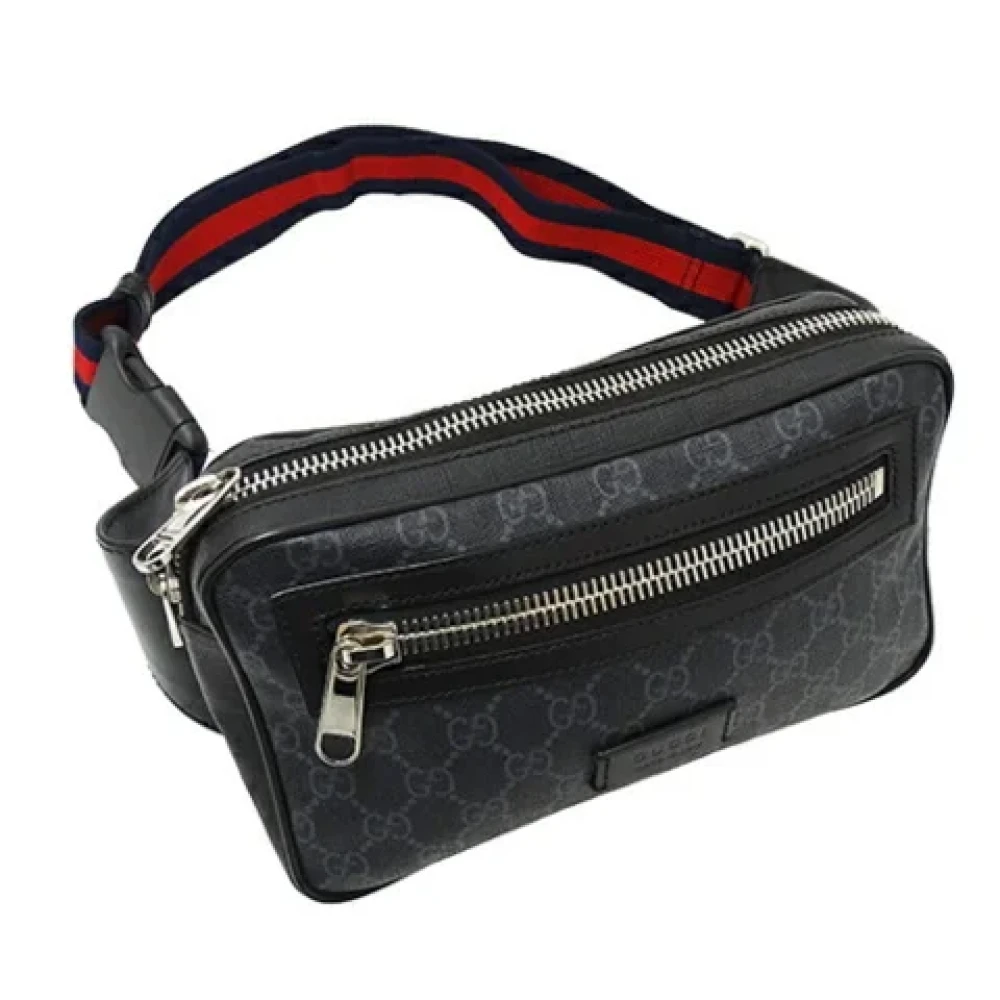 Gucci Vintage Pre-owned Fabric gucci-bags Black Heren